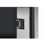 Шкаф-витрина цвета графит с полками и стеклянной дверью Strict Lines варинант исполнения - 4 | Loft Concept в Липецке