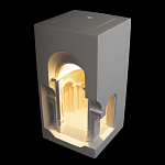 Встраиваемый в стену гипсовый светильник под покраску с арками и рельефными колоннами Antiquity Athena варинант исполнения - 3 | Loft Concept в Липецке