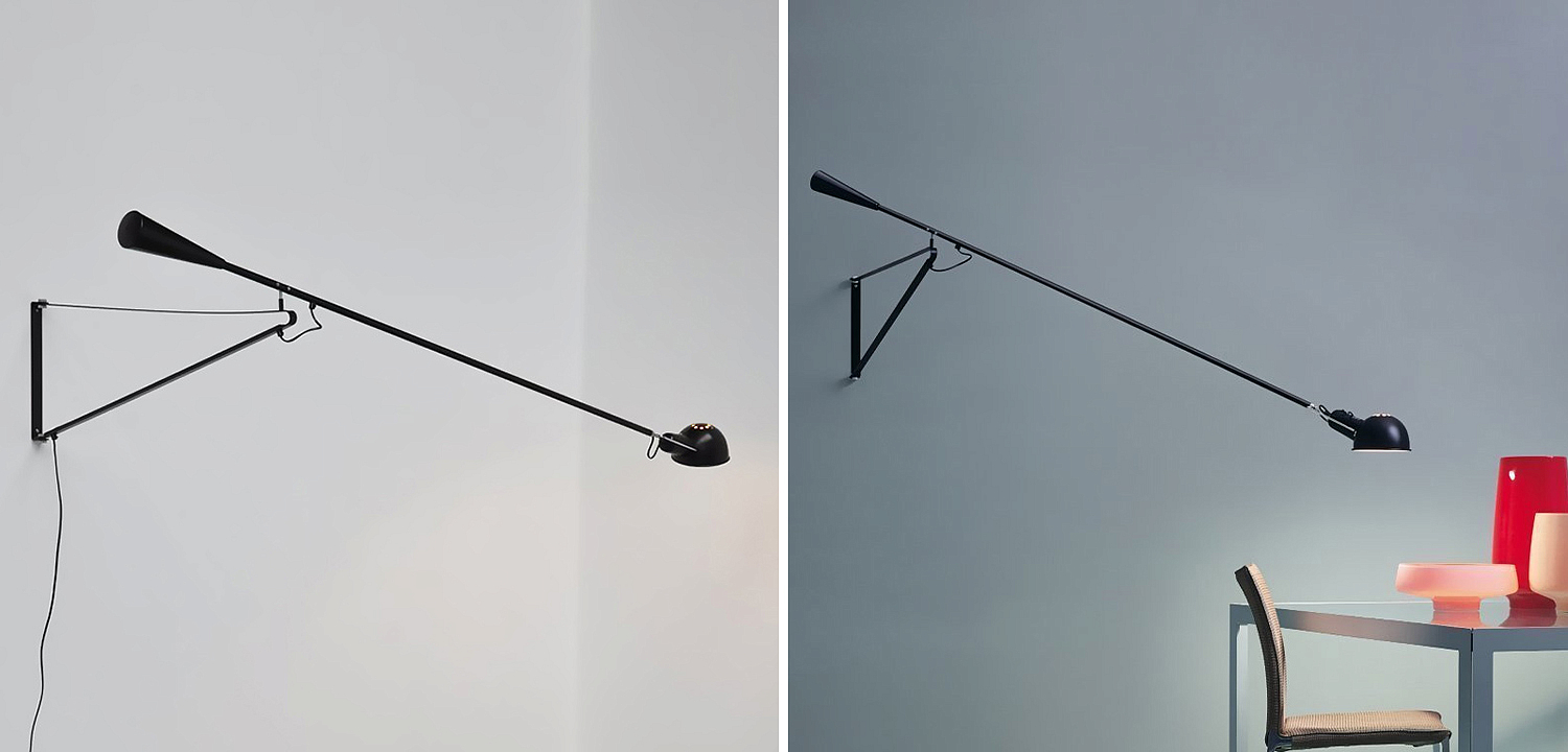 Настенный светильник FLOS Mod 265 Wall Lamp Black by Paolo Rizzatto 205 см Настенный светильник FLOS Mod 265 Wall Lamp Black by Paolo Rizzatto 205 см - Loft-Concept в Липецке