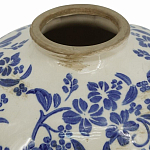 Ваза округлой формы с синим цветочным узором Blue & White Ornament  варинант исполнения - 2 | Loft Concept в Липецке