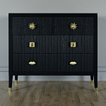 Бельевой Комод с 4 ящиками Elsa Dreams Black варинант исполнения - 4 | Loft Concept в Липецке