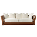 Элитарный современный диван Birmingham с кожаной спинкой варинант исполнения - 4 | Loft Concept в Липецке