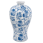 Ваза фарфоровая высокая с синими цветочными мотивами Independence варинант исполнения - 1 | Loft Concept в Липецке