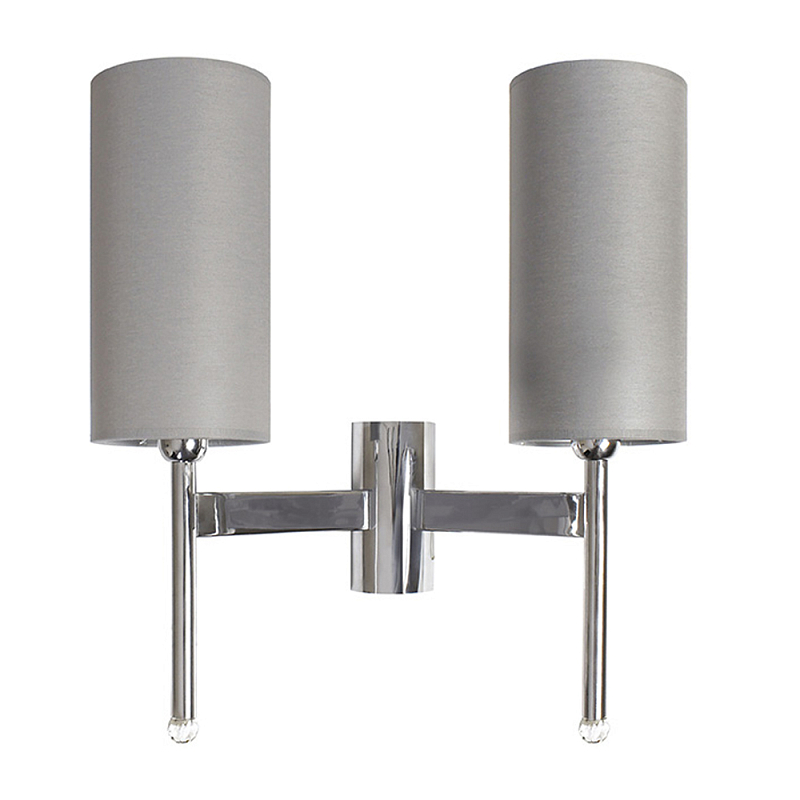 Бра с 2-мя серыми цилиндрическими абажурами Natural Concepts Серый в Липецке | Loft Concept 