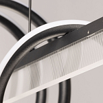 Люстра линейная черного цвета с волнообразным металлическим элементом Luke Lampco Tracer Lamp варинант исполнения - 9 | Loft Concept в Липецке