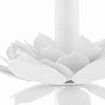 Торшер с декором в виде белого цветка магнолии на каркасе и черным абажуром White Magnolia варинант исполнения - 2 | Loft Concept в Липецке