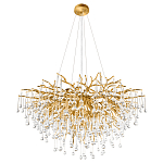 Люстра подвесная с прозрачными стеклянными подвесками в форме капель Диаметр 100 см Droplet Chandelier варинант исполнения - 4 | Loft Concept в Липецке