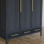 Большой Шкаф Primo Черный дуб с 3 дверьми и 3 выдвижными ящиками варинант исполнения - 3 | Loft Concept в Липецке