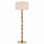 Торшер с цилиндрическим тканевым абажуром на каркасе волнистой формы Rotation варинант исполнения - 1 | Loft Concept в Липецке