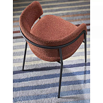 Стул полукруглый мягкий с буклированной обивкой Chair with Boucle Upholstery варинант исполнения - 5 | Loft Concept в Липецке