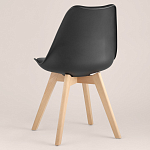 Стул с основой из пластика и мягким сиденьем Arvika Black варинант исполнения - 5 | Loft Concept в Липецке