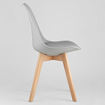 Стул с основой из пластика и мягким сиденьем Arvika Grey варинант исполнения - 3 | Loft Concept в Липецке