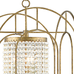 Люстра золотая с внутренним цилиндром из хрустальных бусин Romantic Lantern варинант исполнения - 1 | Loft Concept в Липецке