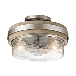 Потолочный светильник с прозрачным стеклянным плафоном с эффектом пузырьков Kichler варинант исполнения - 1 | Loft Concept в Липецке