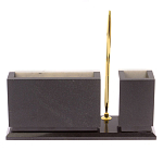 Настольный письменный набор из мрамора с часами и ручкой Marble Accessory варинант исполнения - 3 | Loft Concept в Липецке