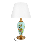 Настольная лампа голубая с изображением птиц Slip Away варинант исполнения - 1 | Loft Concept в Липецке