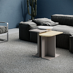 Стол журнальный бежево-серый из 3-х частей со столешницами в виде геометрических элементов MUND SIDE TABLE LIGHT MOCHA варинант исполнения - 1 | Loft Concept в Липецке