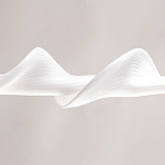 Люстра горизонтальная с волнистым белым плафоном Golden Swirl варинант исполнения - 5 | Loft Concept в Липецке