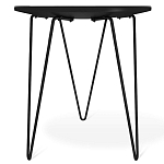 Стол журнальный с круглой столешницей из стекла Gold and Black Marble варинант исполнения - 4 | Loft Concept в Липецке