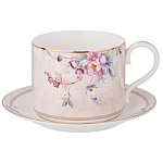 Чайный набор из фарфора с цветочным принтом на 6 персон 12 предметов Flower Porcelain Collection варинант исполнения - 1 | Loft Concept в Липецке