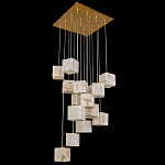 Люстра подвесная с квадратными плафонами из натурального камня Glowing Spheres варинант исполнения - 3 | Loft Concept в Липецке
