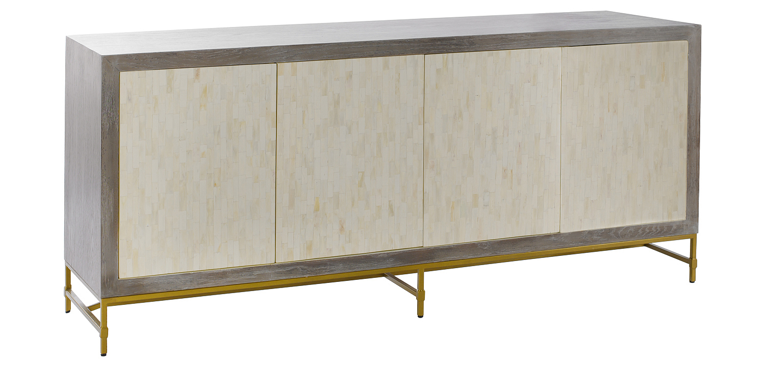 Комод с 4-мя дверцами инкрустированными костью Bone Inlay 4 Drawers Комод с 4-мя дверцами инкрустированными костью Bone Inlay 4 Drawers - Loft-Concept в Липецке