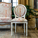 Стул из массива бука бежевый с растительным орнаментом Raffael Angel Beige Chair варинант исполнения - 6 | Loft Concept в Липецке