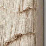 Светло-Бежевое Панно из нитей White Landscape Wall Hanging варинант исполнения - 3 | Loft Concept в Липецке