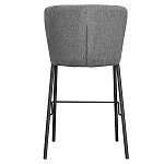 Стул барный серый с широкой закругленной спинкой Bar Chair Gray варинант исполнения - 4 | Loft Concept в Липецке