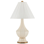 Настольная лампа с фактурным конусовидным абажуром и кожаным каркасом Malifis варинант исполнения - 4 | Loft Concept в Липецке