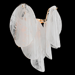 Бра из полупрозрачных овальных лепестков из стекла с металлическим основанием золотого цвета Nazaire Glass Lighting варинант исполнения - 1 | Loft Concept в Липецке