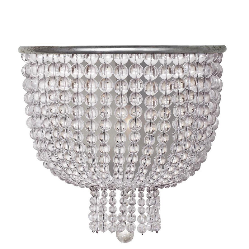 Бра JACQUELINE CLEAR SCONCE Прозрачный Латунь Серебряный Бра JACQUELINE CLEAR SCONCE Прозрачный Латунь Серебряный в Липецке | Loft Concept