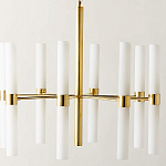 Люстра золотая с 16-ю тонкими цилиндрическими плафонами Shoulders варинант исполнения - 1 | Loft Concept в Липецке