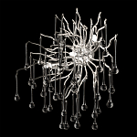 Бра с лучеобразным основанием и подвесками из прозрачного стекла в виде длинных капель Droplet Chandelier варинант исполнения - 12 | Loft Concept в Липецке