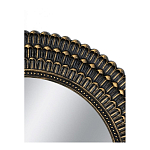 Зеркало круглое с текстурированным дизайном рамы Helios варинант исполнения - 4 | Loft Concept в Липецке