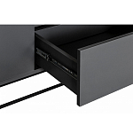 ТВ-тумба цвета графит с  2-мя дверцами и ящиком Strict Lines варинант исполнения - 4 | Loft Concept в Липецке