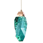 Подвесной светильник Soar Hanging Lamp Brass Emerald Изумрудный варинант исполнения - 1 | Loft Concept в Липецке
