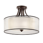 Потолочный светильник с двойным цилиндрическим плафоном из белого стекла и прозрачной органзы Kichler варинант исполнения - 17 | Loft Concept в Липецке