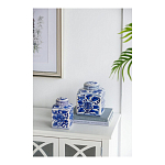 Ваза с крышкой в китайском стиле Oriental Blue & White Ornament Vases варинант исполнения - 4 | Loft Concept в Липецке