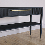 Дизайнерская Консоль с полкой и ящиком Primo Черный дуб варинант исполнения - 3 | Loft Concept в Липецке
