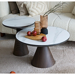 Столик журнальный круглый на конусовидном металлическом основании Sustainability варинант исполнения - 2 | Loft Concept в Липецке