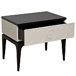 Тумбочка прикроватная с ящиком черно-серого цвета Noble Nightstand варинант исполнения - 2 | Loft Concept в Липецке