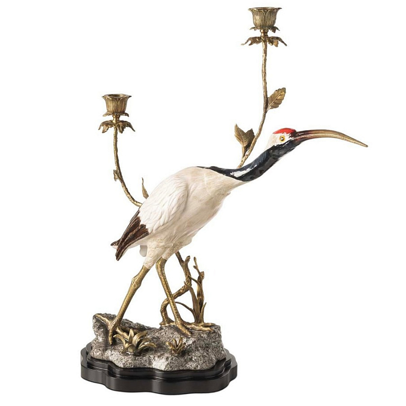 Подсвечник Candleholder Ibis Atlantis Белый Черный Бронза Подсвечник Candleholder Ibis Atlantis Белый Черный Бронза в Липецке | Loft Concept