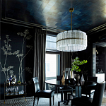 Обои ручная роспись Bamboo Special Colourway on Pitch dyed silk варинант исполнения - 2 | Loft Concept в Липецке