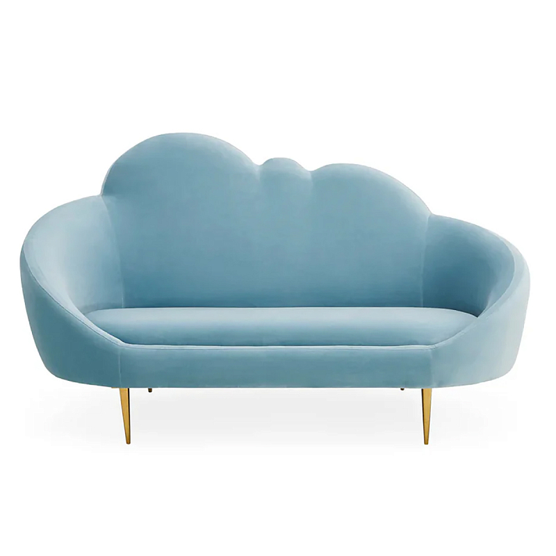 Уникальный детский диван Soft Cloud двухместный Голубой Золотой Уникальный детский диван Soft Cloud двухместный Голубой Золотой в Липецке | Loft Concept