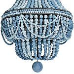 Люстра каплевидной формы украшенная круглыми бусинами синяя Blue Wooden Beads Chandelier варинант исполнения - 1 | Loft Concept в Липецке