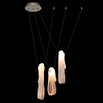 Подвесной светильник белого цвета с 3-мя изогнутыми плафонами Flow Loop варинант исполнения - 3 | Loft Concept в Липецке