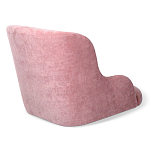 Стул с мягкой розовой обивкой из велюра и подъемно-поворотным механизмом на черных колесиках Harper Pink варинант исполнения - 3 | Loft Concept в Липецке