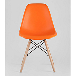 Пластиковый стул на ножках из массива бука Eames Orange варинант исполнения - 4 | Loft Concept в Липецке