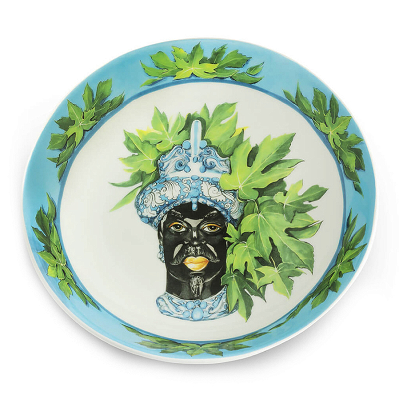 Тарелка Abhika SOUP PLATE MORO HEAD D22,5 Голубой Зеленый Тарелка Abhika SOUP PLATE MORO HEAD D22,5 Голубой Зеленый в Липецке | Loft Concept